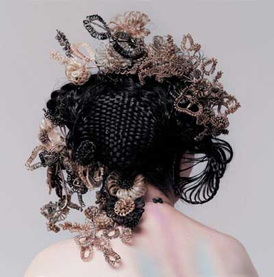 Image: Hrafnhildur Arnardóttir, Hair Sculpture for Björk's Medusa